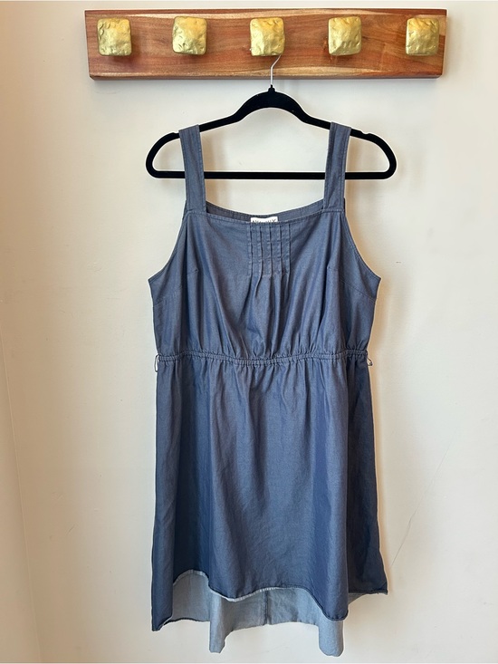 Ava & Viv Dresses & Skirts - Chambray Cottagecore Babydoll Tank Dress | Blue Cotton Sleeveless | Plus Size XL